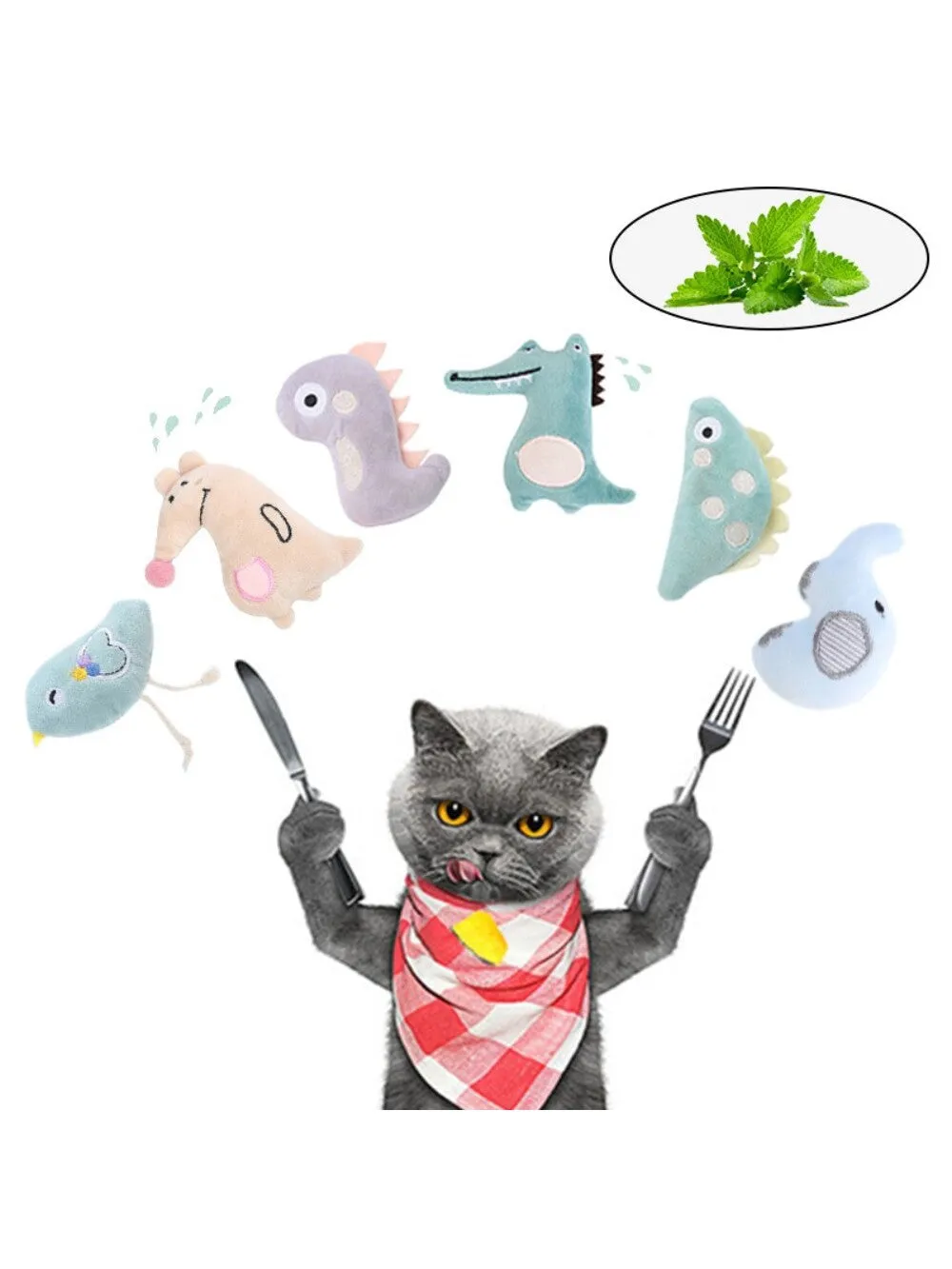 12Pcs Catnip Toy Cat Chew Toy Bite Resistant Catnip Toys for Cats