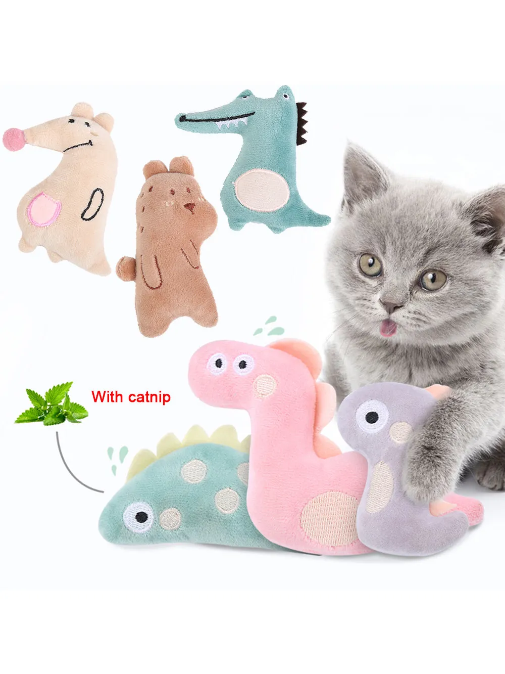 12Pcs Catnip Toy Cat Chew Toy Bite Resistant Catnip Toys for Cats