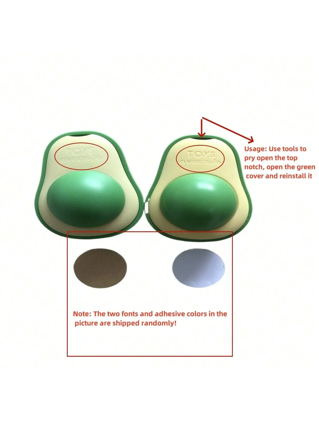 1pc Avocado Shaped Cat Licking Mint Ball, Bite-Resistant And 360° Rotating Cat Chew Toy