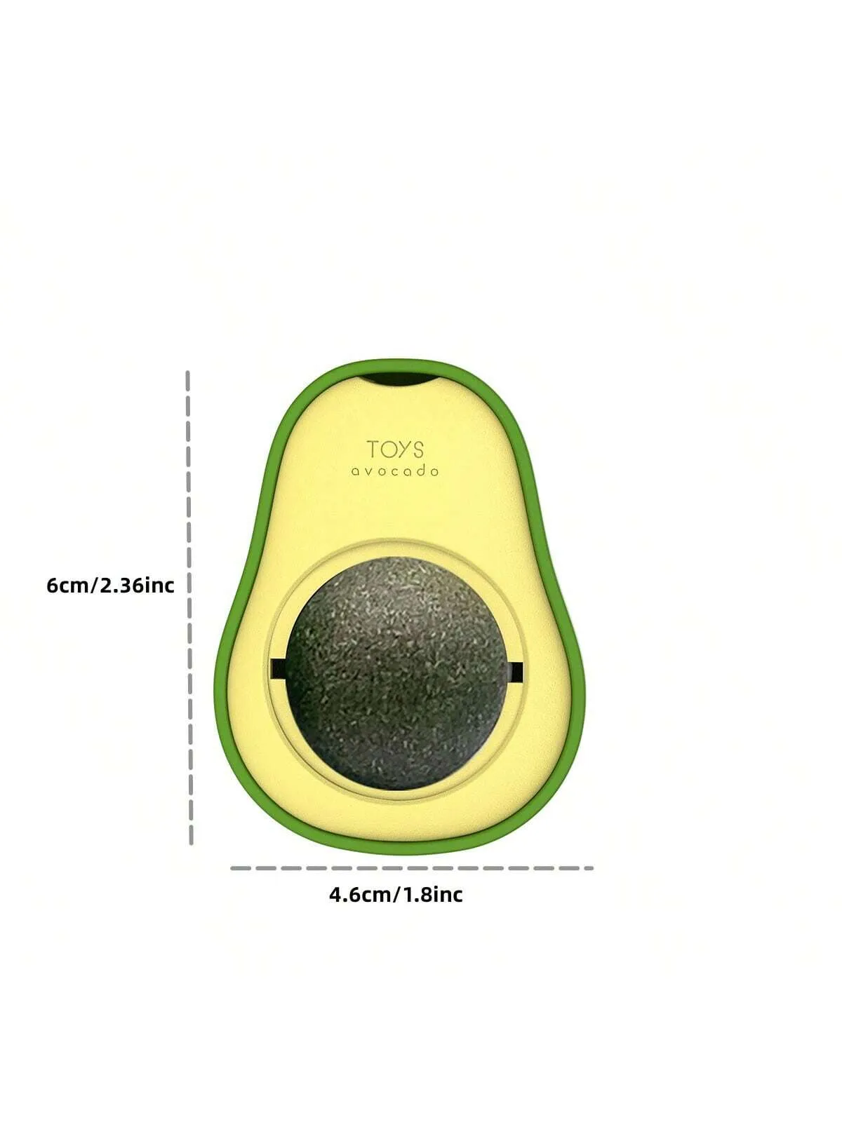 1pc Avocado Shaped Cat Licking Mint Ball, Bite-Resistant And 360° Rotating Cat Chew Toy