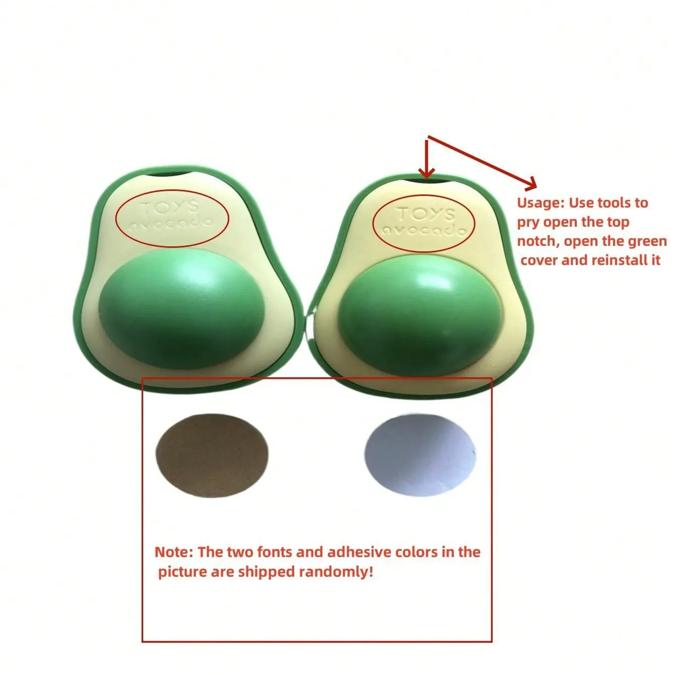 1pc Avocado Shaped Cat Licking Mint Ball, Bite-Resistant And 360° Rotating Cat Chew Toy