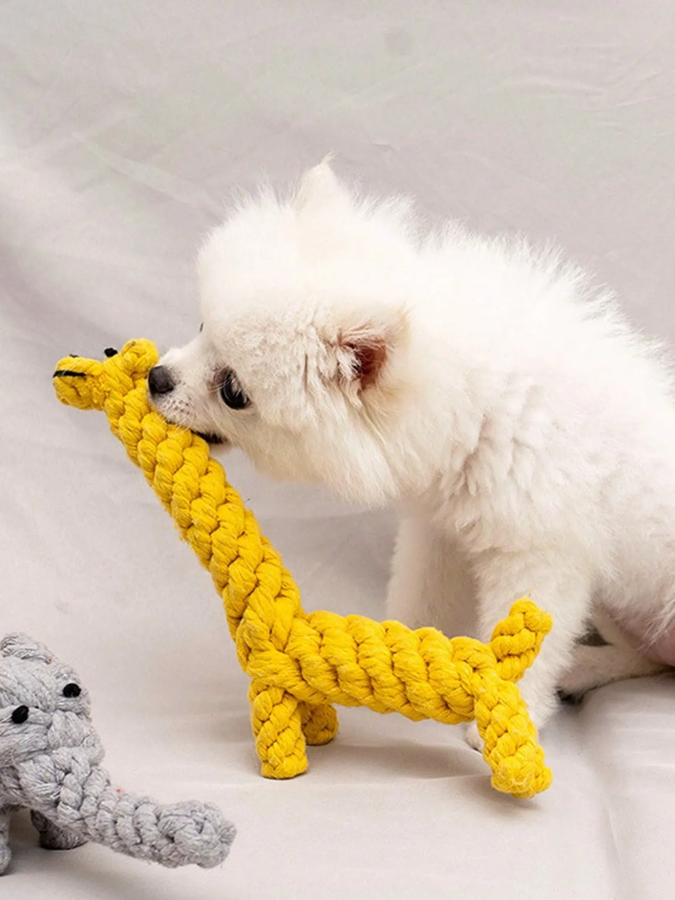 1pc Handmade Animal Shaped Rope Chew Toy With Knots For Small And Medium-Sized Dogs