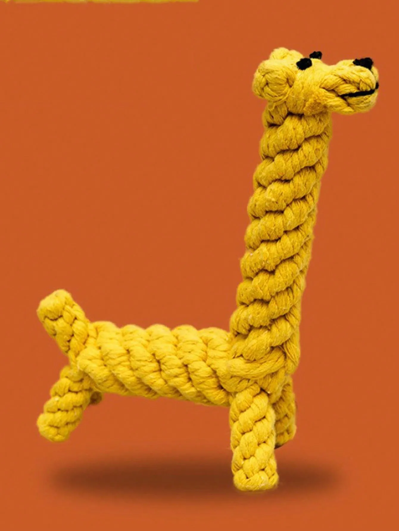 1pc Handmade Animal Shaped Rope Chew Toy With Knots For Small And Medium-Sized Dogs