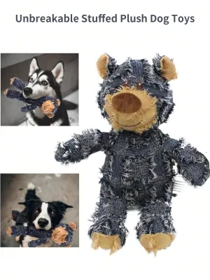 1pc Indestructible Robust Bear Dog Toy, Resistant Squeaky Dog Toys For Heavy Chewers