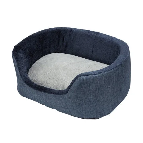 Anko Pet Bed Snoozie 54cm - Navy & Grey