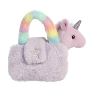 Aurora - Fancy Pals - 6" Plushy Purple Unicorn Pet Carrier