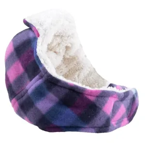 Aviator Dog Hat Purple Check