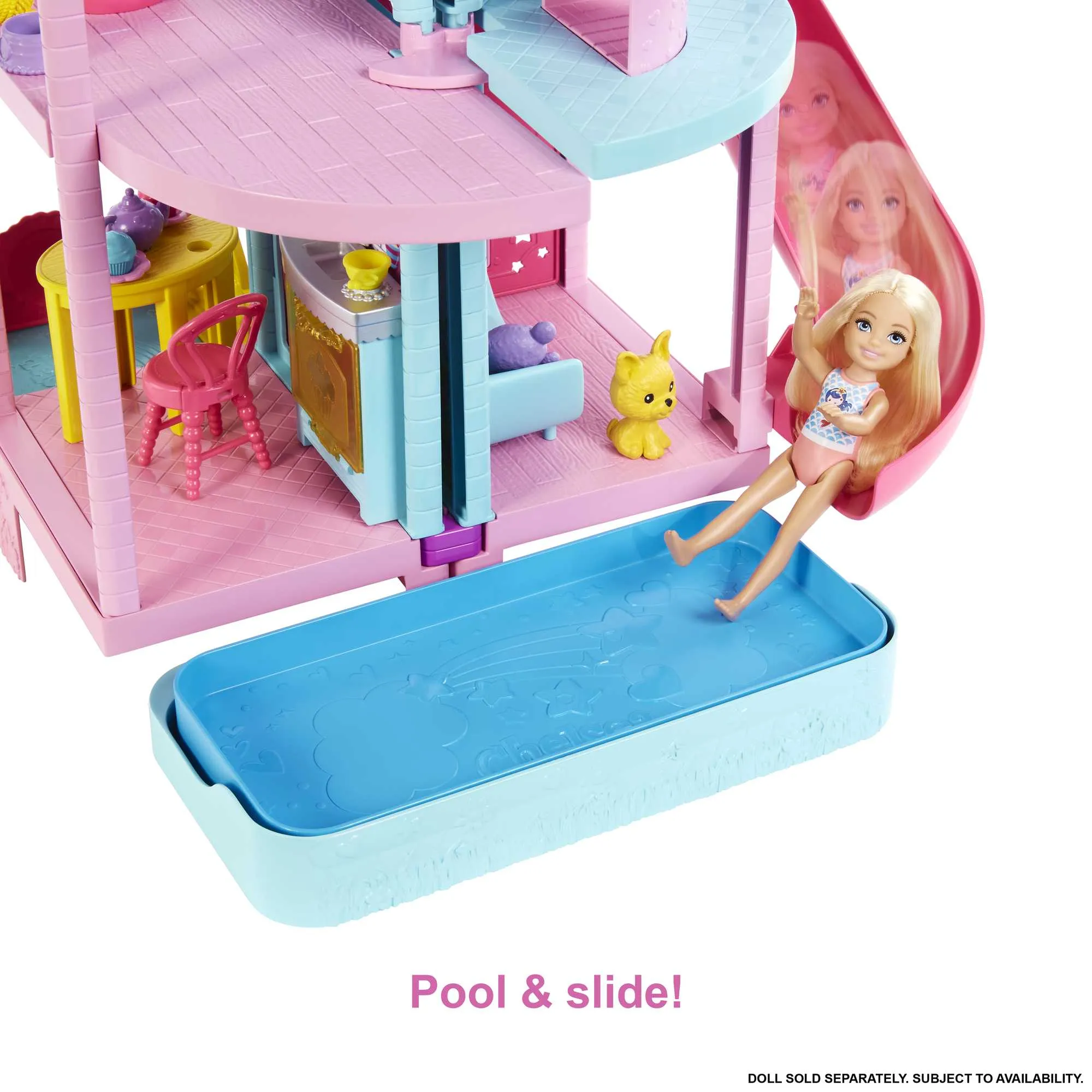 Barbie Doll House, Chelsea Playhouse With 2 Pets And 15  Accessories