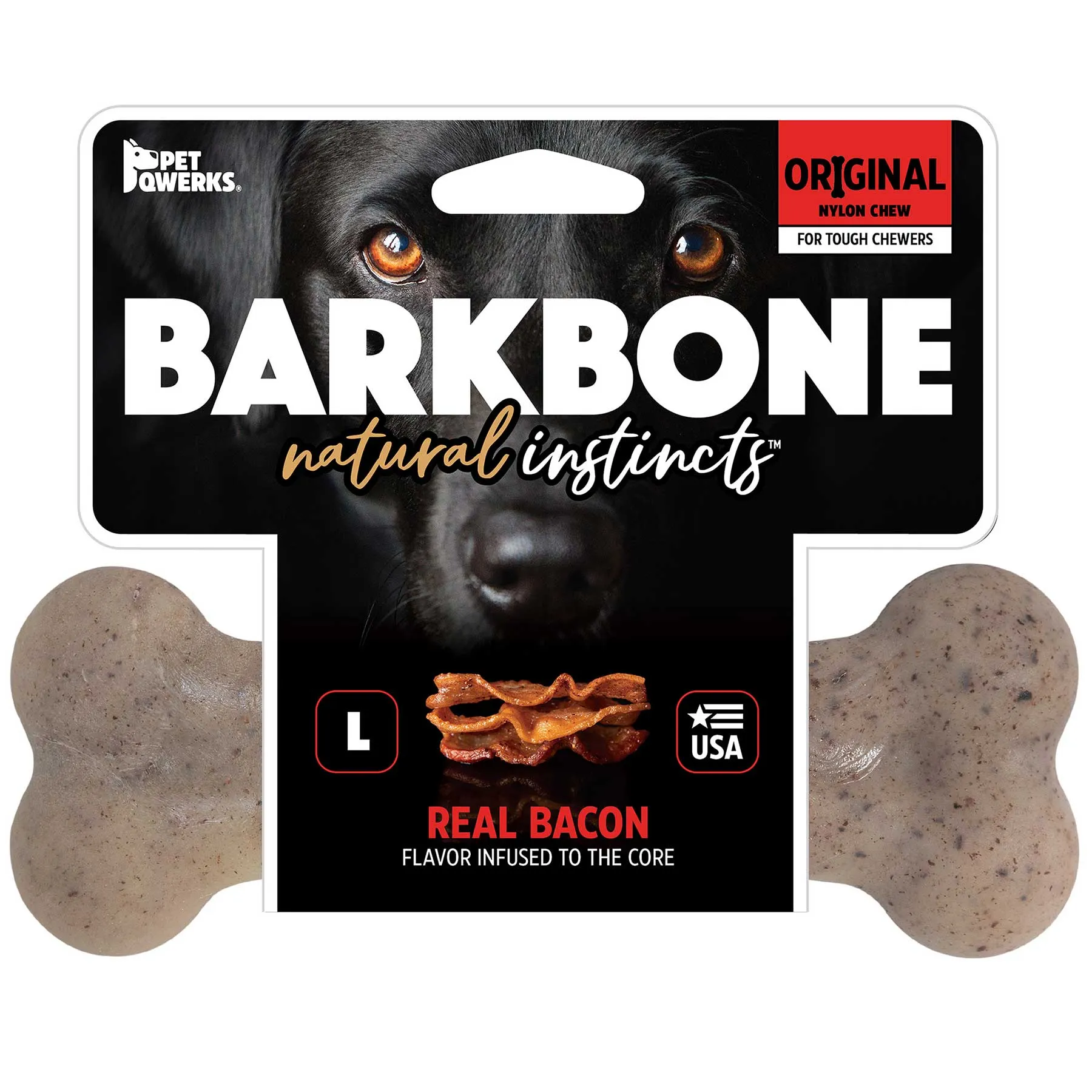 BarkBone Natural Instincts Bacon-Infused Nylon Dog Chew