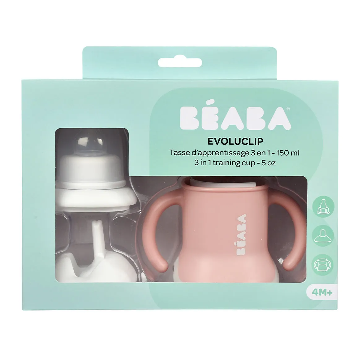 Beaba 3 in 1 Evolutive Training Cup - Pink