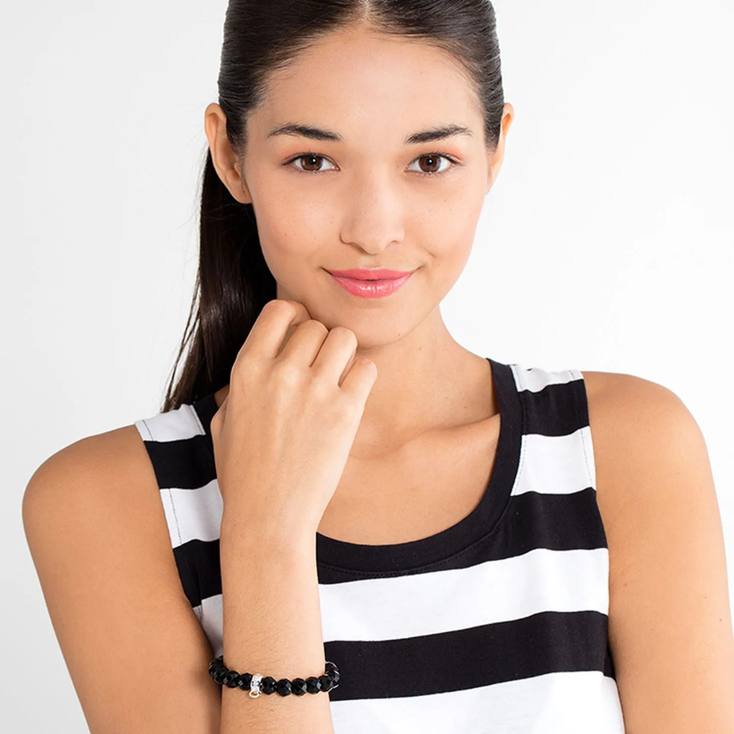 Black Obsidian Charm Bracelet