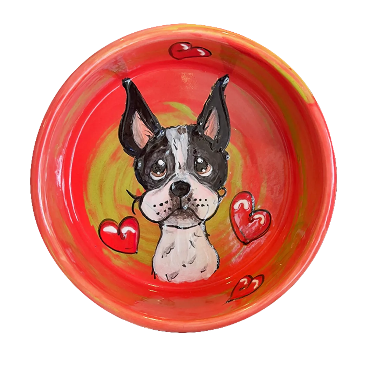 Boston Terrier Hand-Painted by Debby Carman