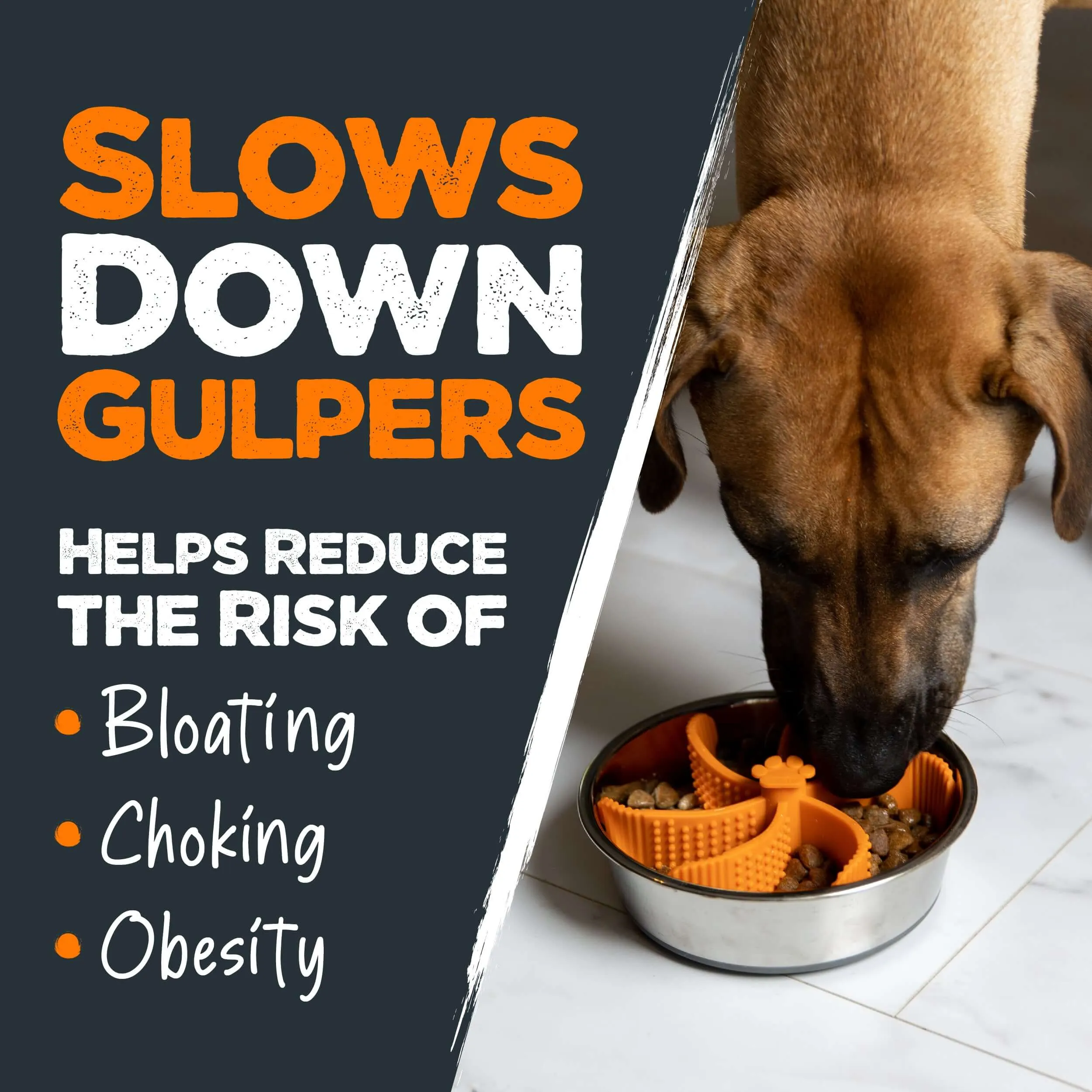 BPA-Free Slow Feeder Insert for Dogs - Reduce Gulping and Overeating