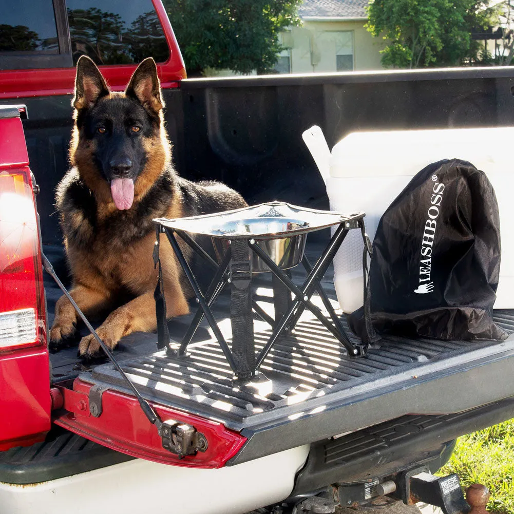 Camping Feeder Single Outdoor Elevated Dog Bowl - 10.5"