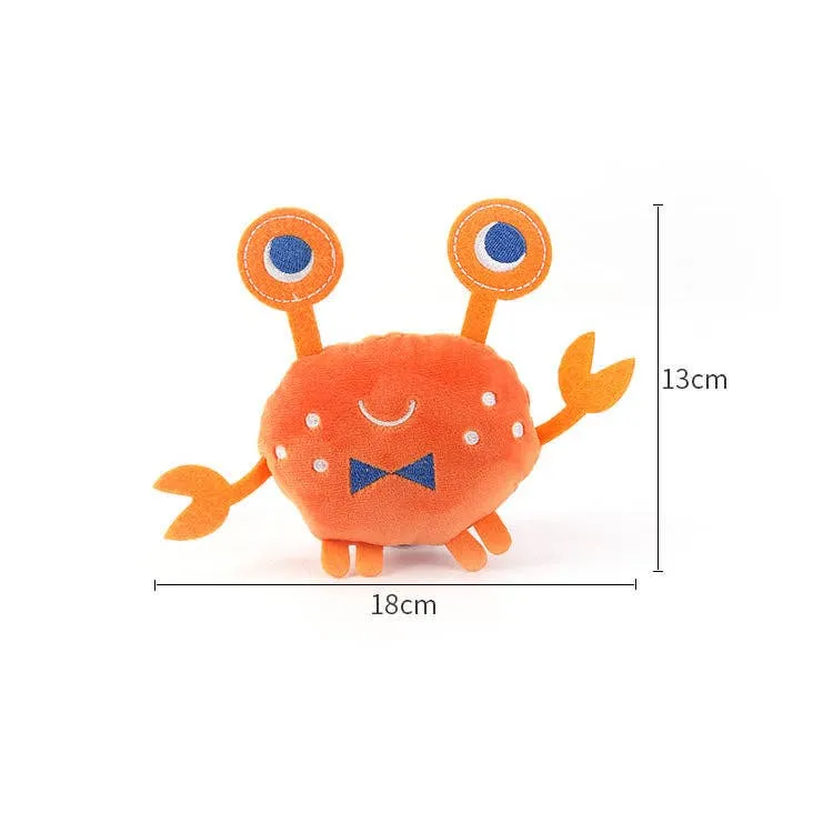 Cheerhunting Petkin Plush Squeaky Crab Dog Toy