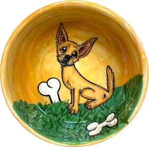 Chihuahua Bone Buddy Dog Bowl