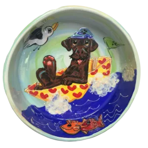 Chocolate Labrador Dog Bowl