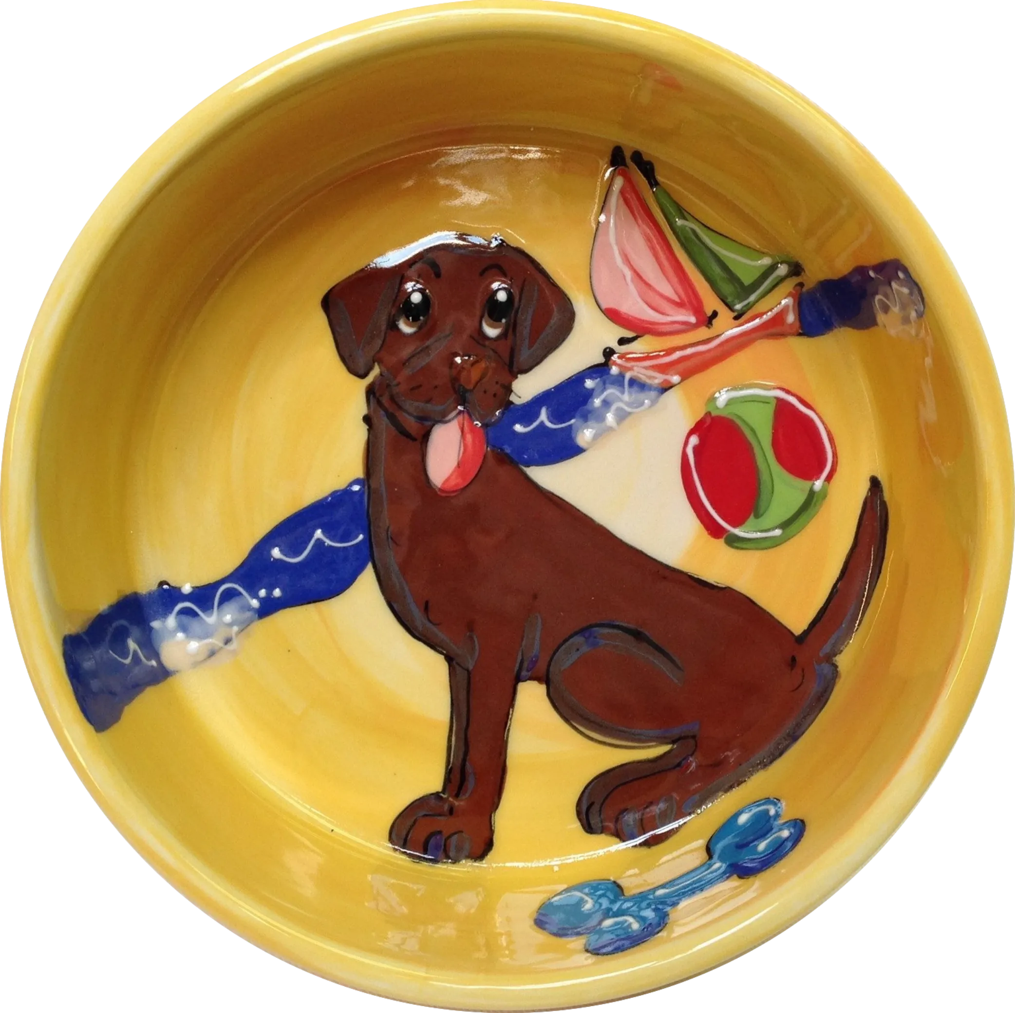 Chocolate Labrador Dog Bowl