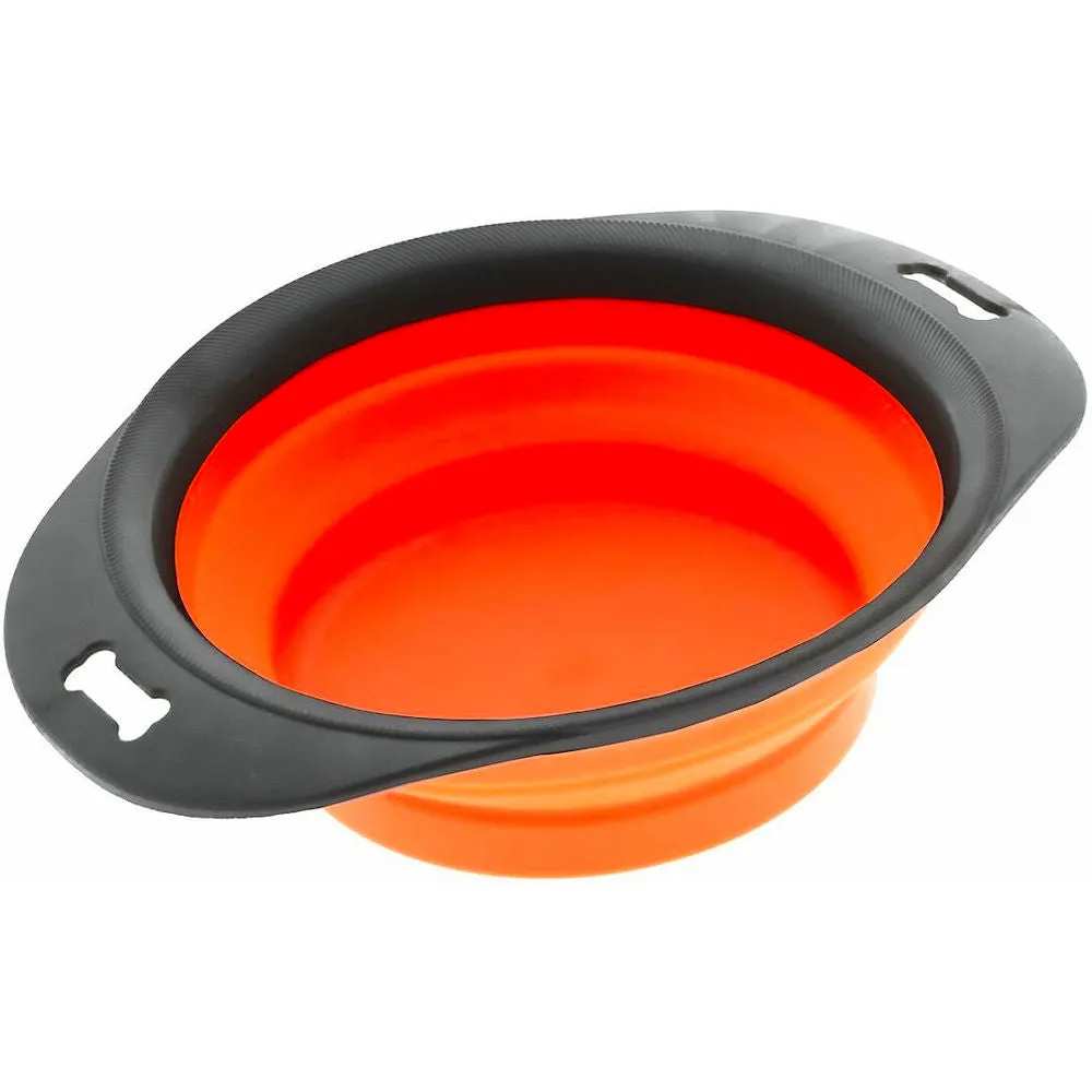 Collapsible Pet Feeding Bowl Orange - Portable Lightweight Durable Easy to Clean Travel Friendly