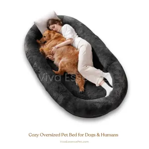 Cozy Oversized Pet Bed for Dogs & Humans - Calming, Washable