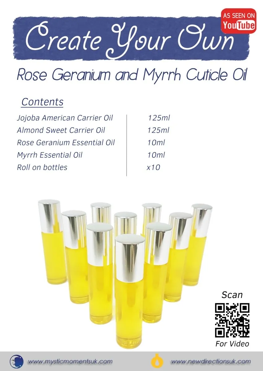 Create Your Own - Rose Geranium & Myrrh Cuticle Oil