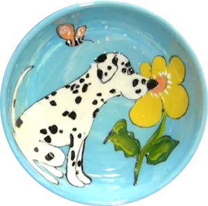 Dalmation Dog Bowl