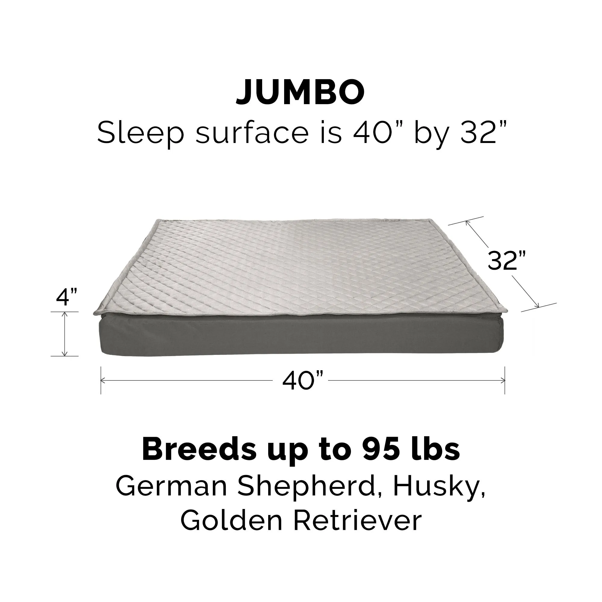 Deluxe Mattress Dog Bed - Indoor/Outdoor Quilt Top Convertible