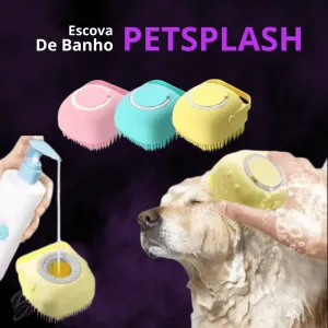 Escova de Banho PetSplash™ 2 em 1: Prática e Refrescante