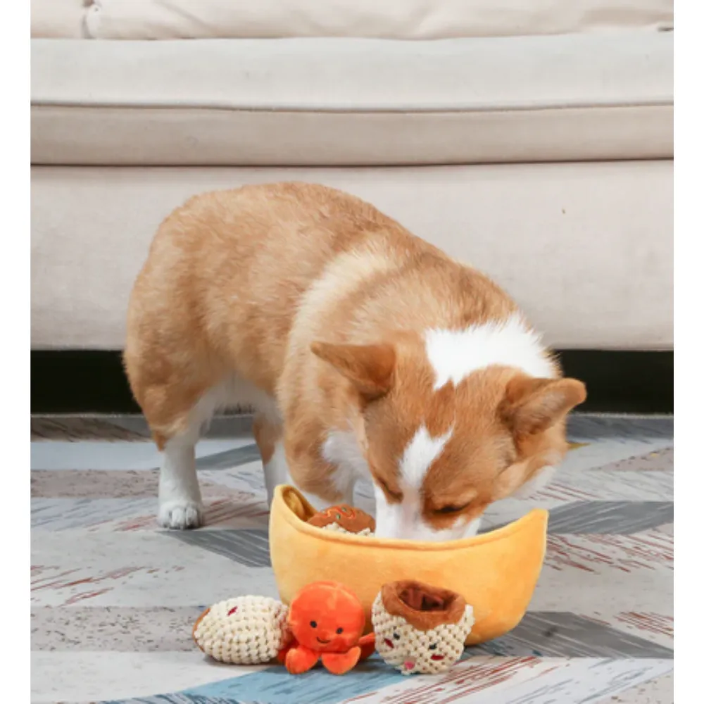 Foodie Takoyaki Plush Dog Toy