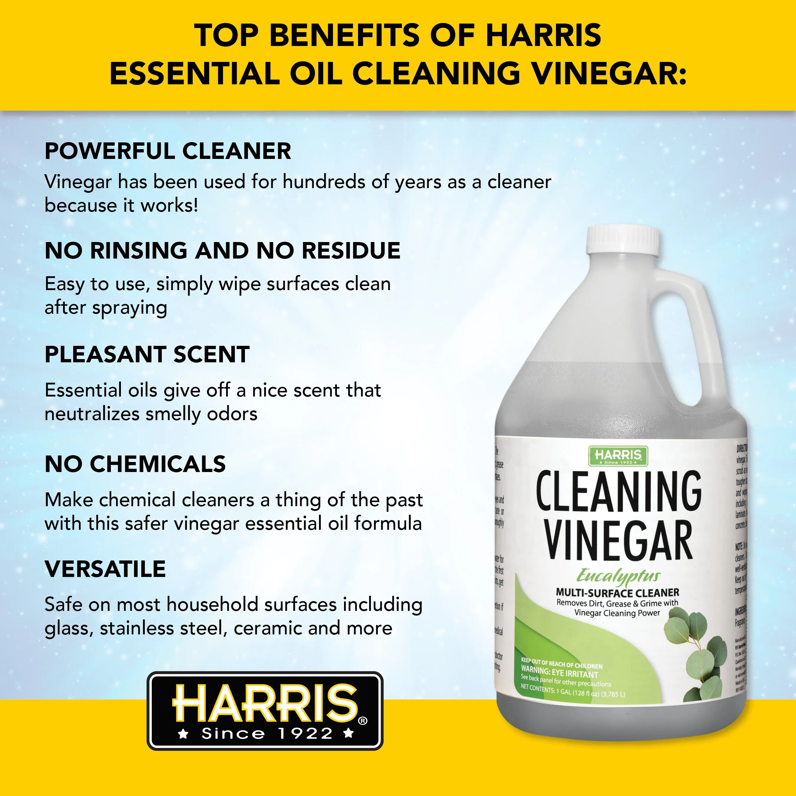 Harris Cleaning Vinegar, Eucalyptus (128 fl. oz.)