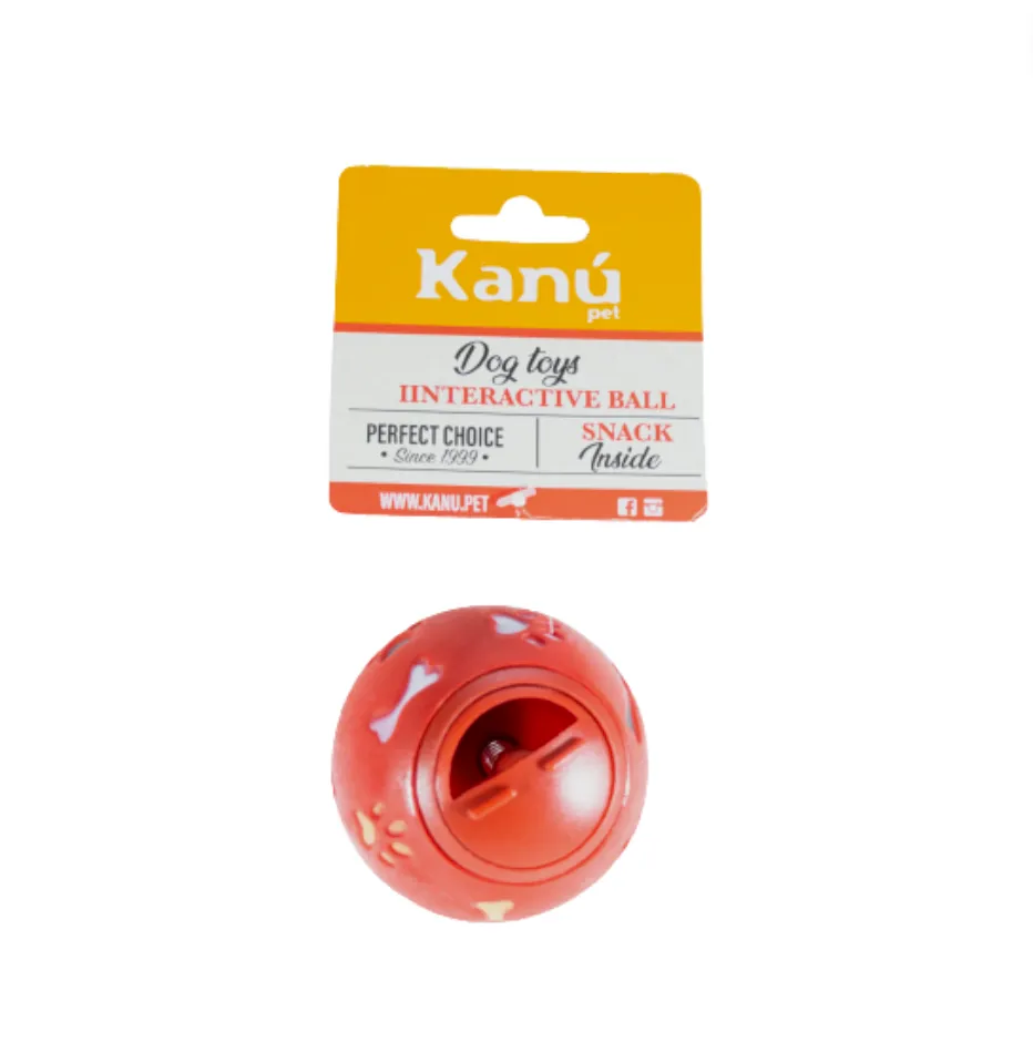 Kanu Pet Red Ball Holder Snack Dog Toy