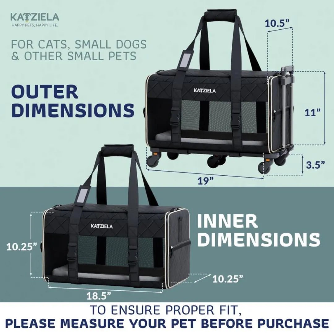 Katziela Quilted Chariot Pro Dog Carrier