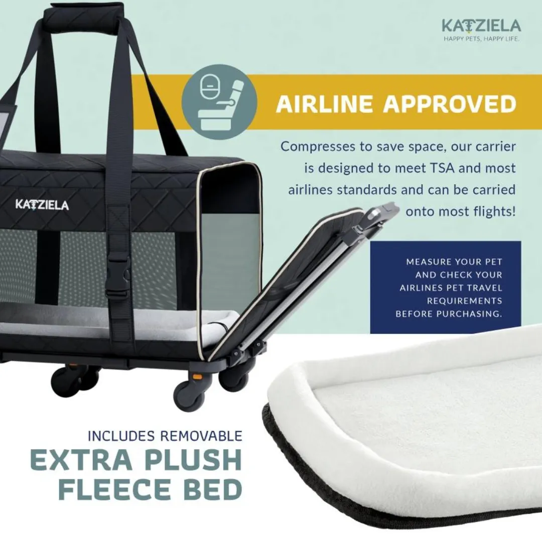 Katziela Quilted Chariot Pro Dog Carrier