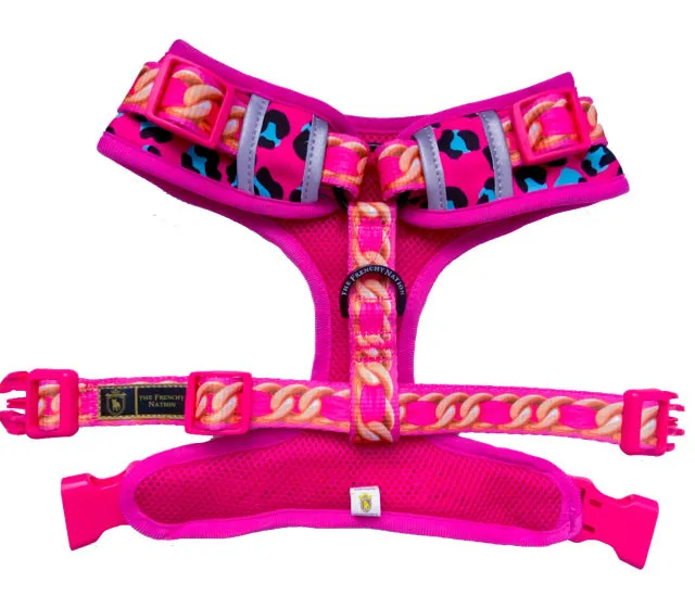 ✨NEW✨ “Pretty Wild “ 🐆⛓🎀 Bulldog Adjustable Harness ✨Bulldog Collection ✨