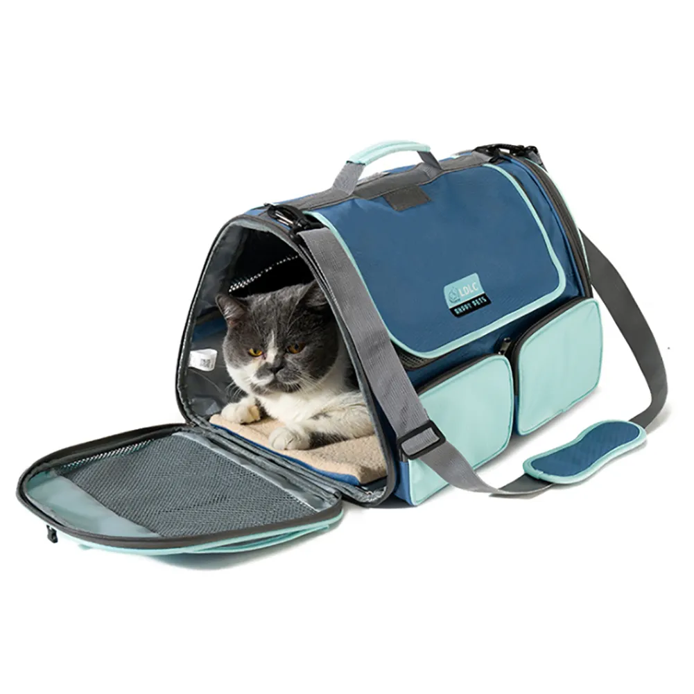 OMEM Pet Carrier Bag Breathable One-Shoulder Portable Colorful Cat Bag Outdoor Travel Collapsible