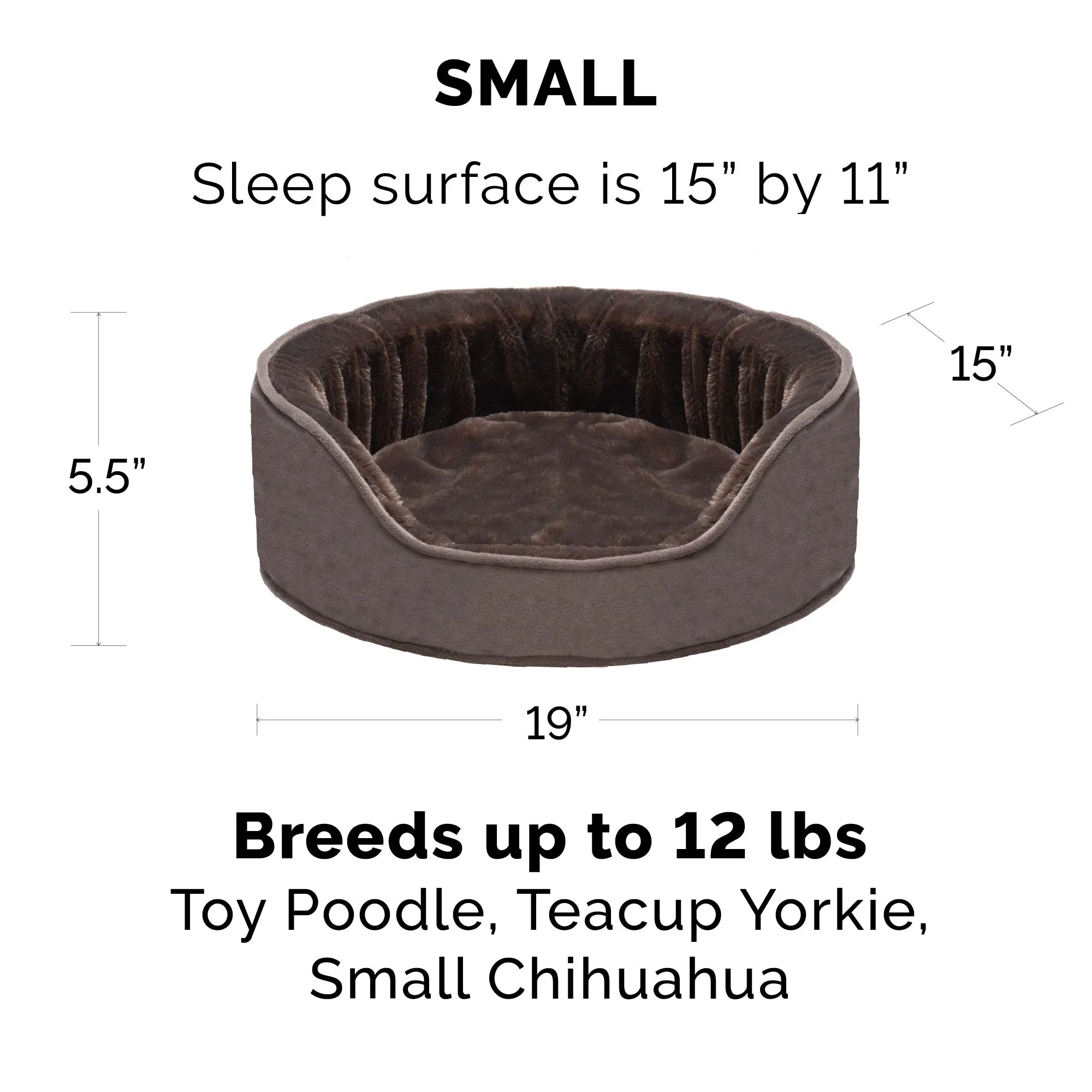 Oval Dog Bed - Plush & Velvet