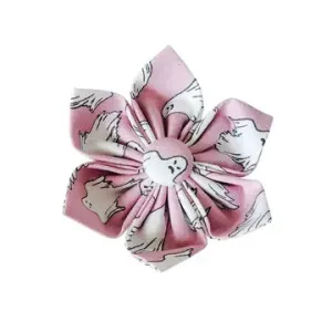 Pink Glow in the Dark Ghosts Dog Collar Flower