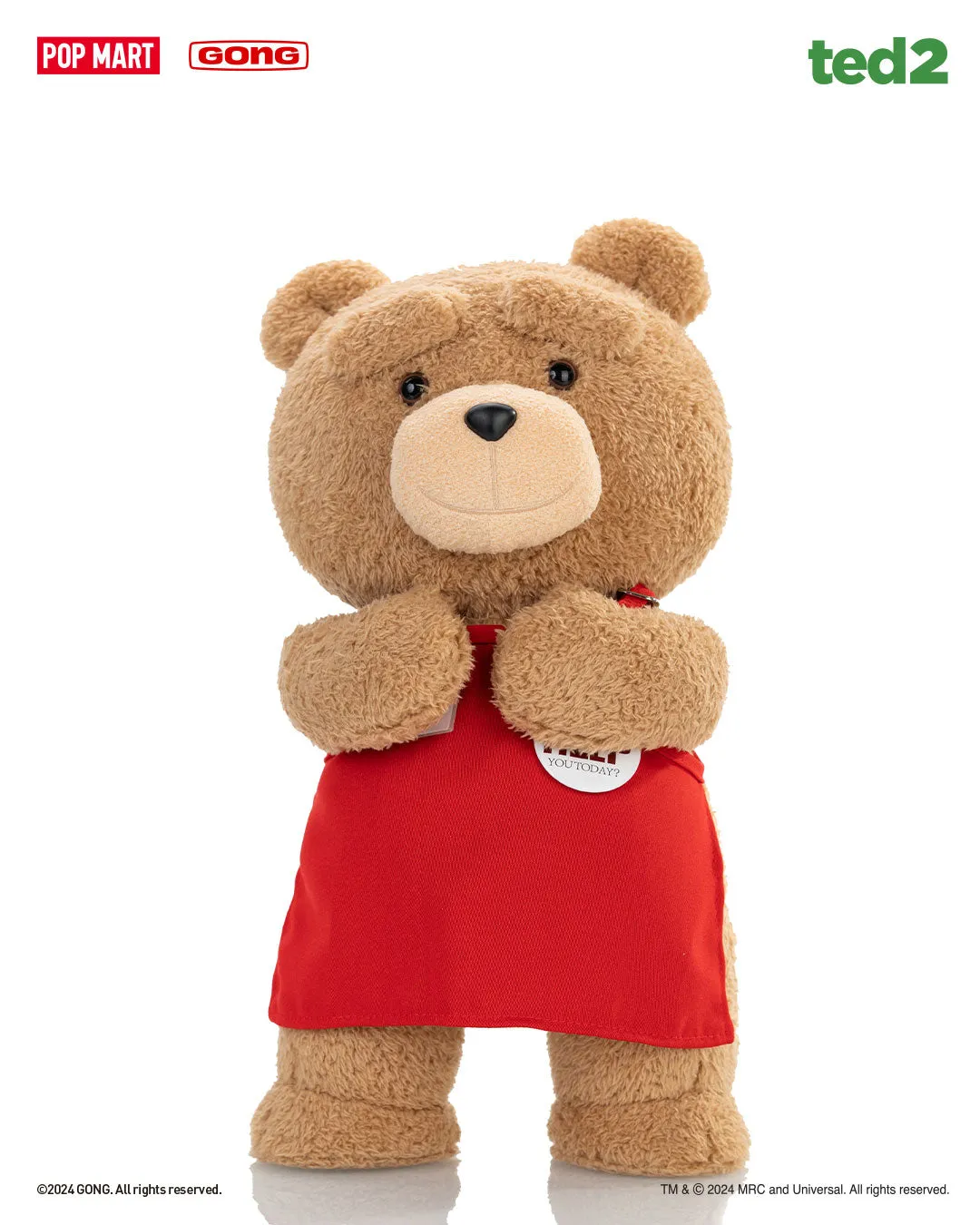 POP MART ted2 ted action plush doll