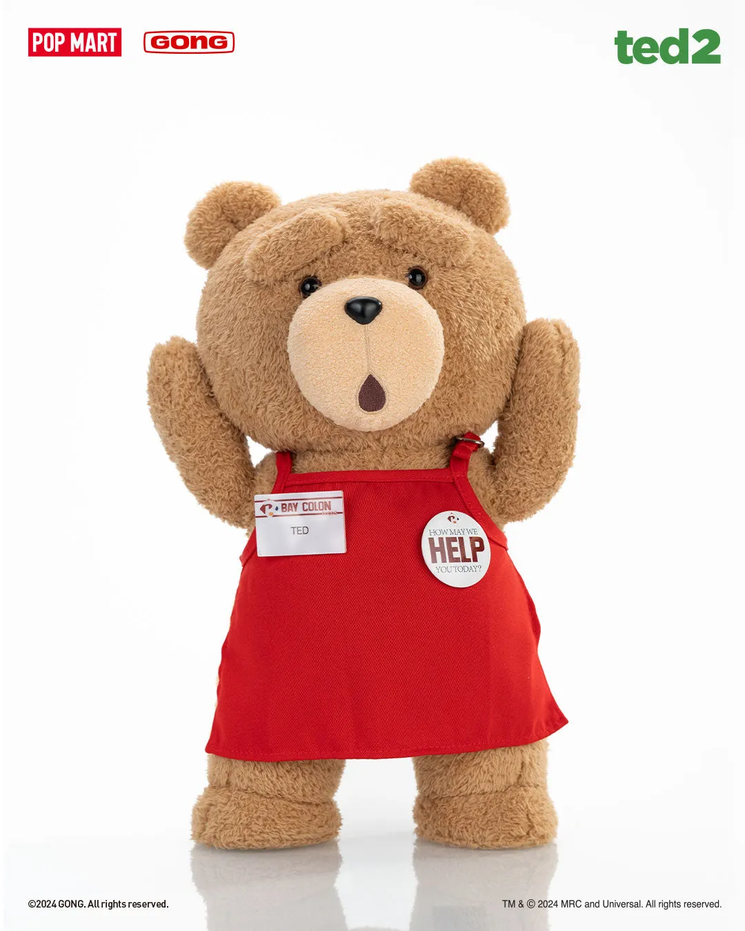 POP MART ted2 ted action plush doll