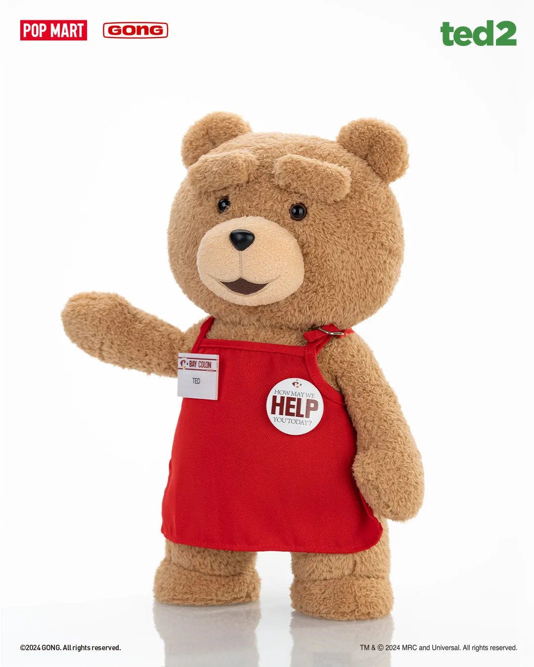 POP MART ted2 ted action plush doll