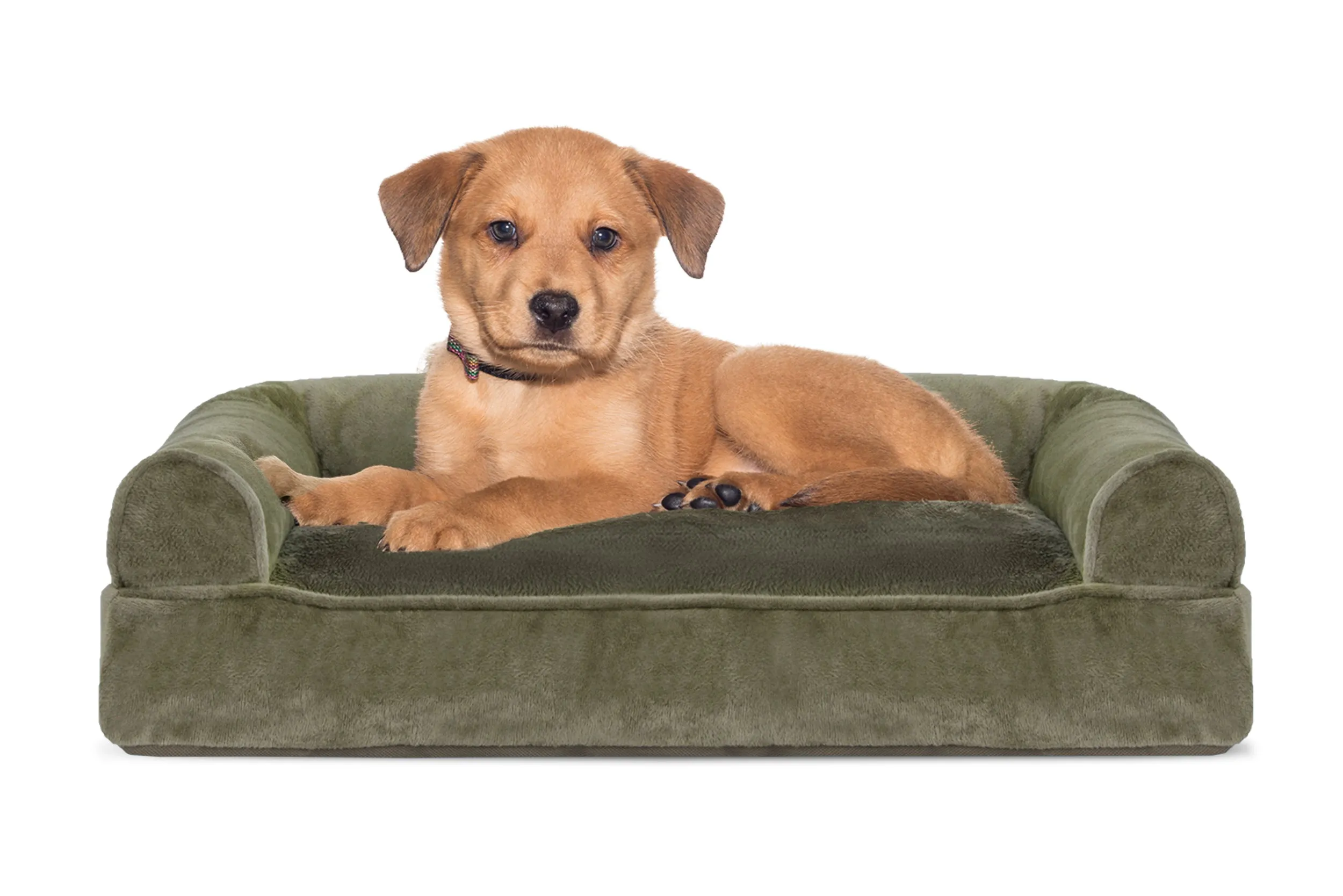 Sofa Dog Bed - Faux Fur & Velvet