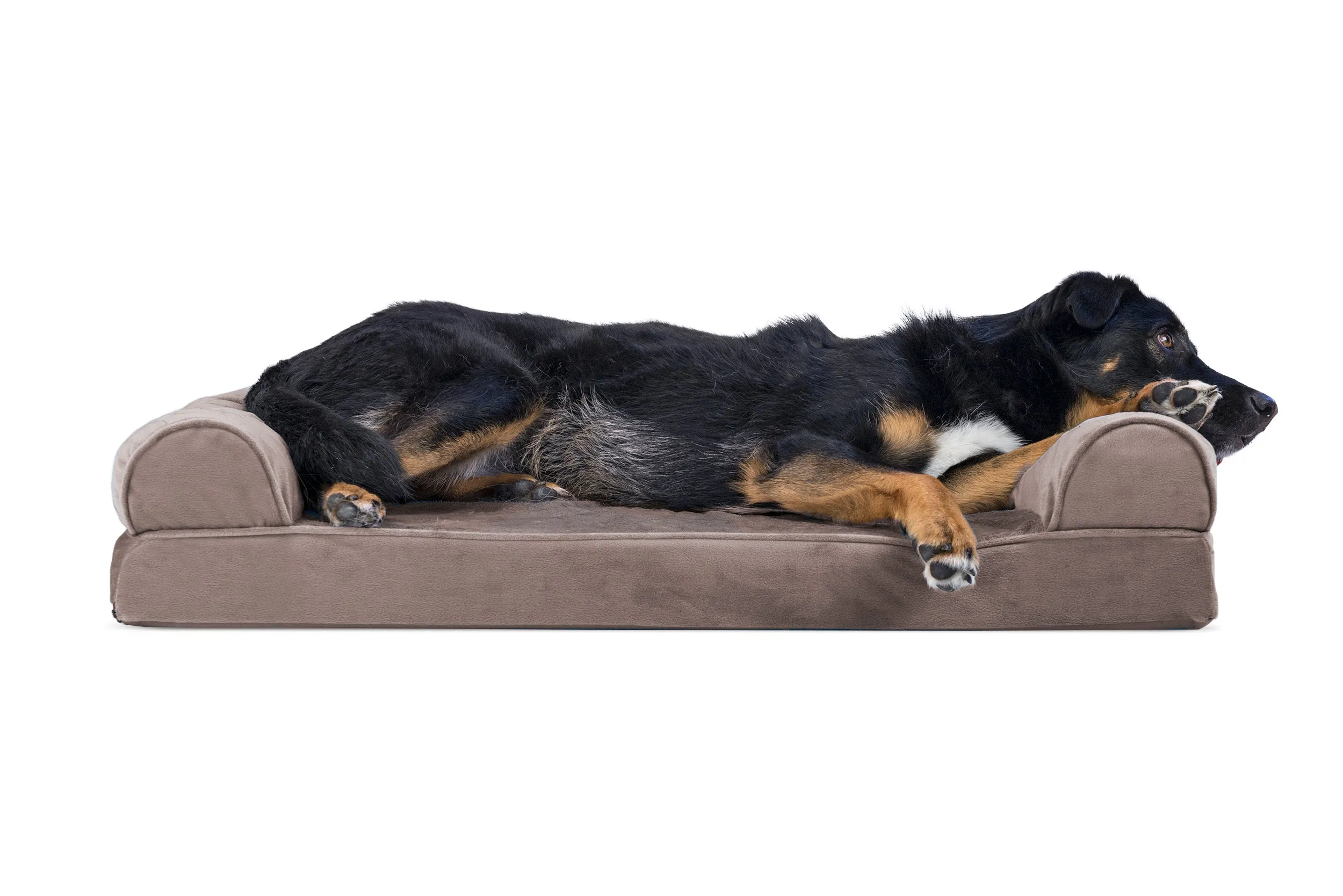 Sofa Dog Bed - Faux Fur & Velvet