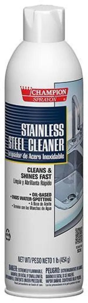 Stainless Steel Cleaner, Oil-Based Champion Sprayon 16 oz Can, Box of 3