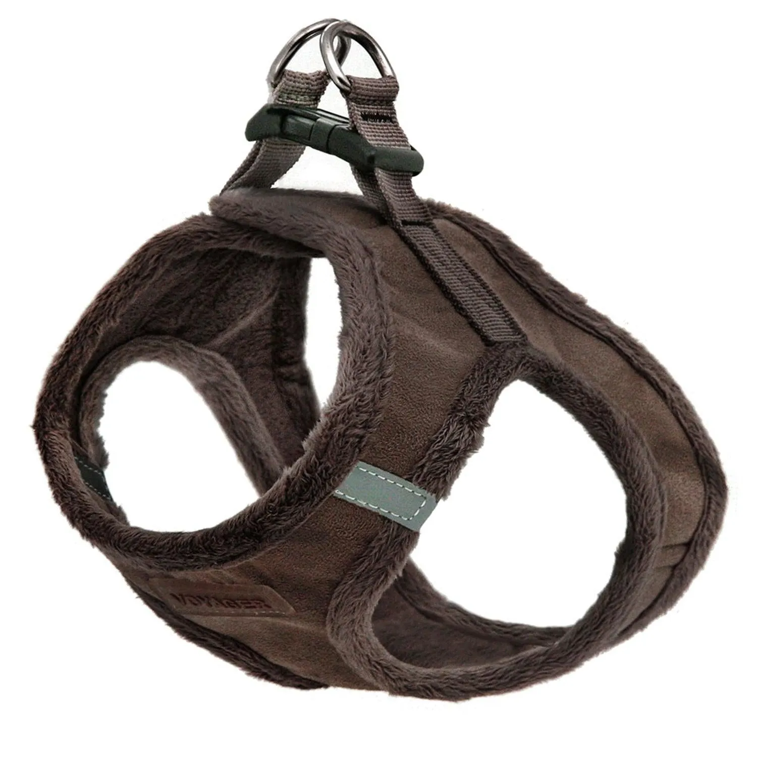 Step-In Plush Suede Harness with Reflective Bands