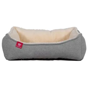 The Nest Orthopedic Memory Foam Dog Bed - Interalli Lambswool Silver