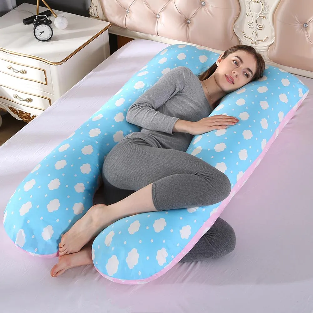 U Shape Cotton Side Sleeper Sleeping Support Pillow Pregnant Women