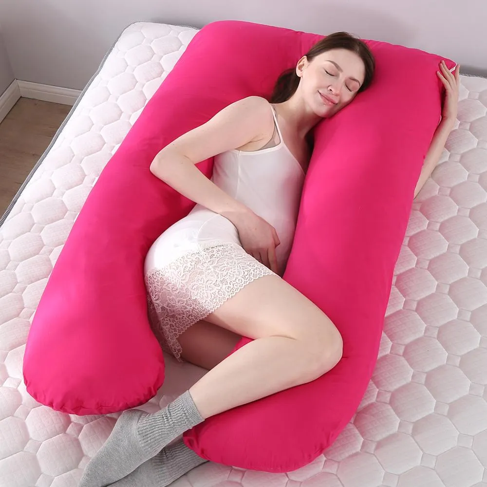 U Shape Cotton Side Sleeper Sleeping Support Pillow Pregnant Women