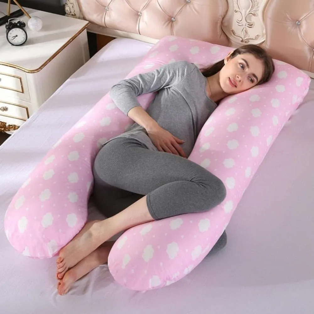 U Shape Cotton Side Sleeper Sleeping Support Pillow Pregnant Women