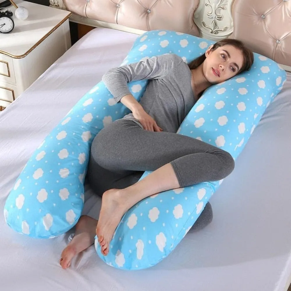 U Shape Cotton Side Sleeper Sleeping Support Pillow Pregnant Women