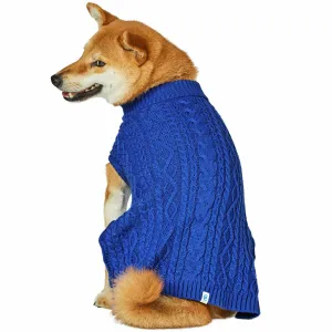 Wool Blend Cable Knit Dog Sweater